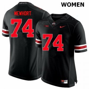 NCAA Ohio State Buckeyes Women's #74 Jack Mewhort Limited Black Nike Football College Jersey ELE8645RK